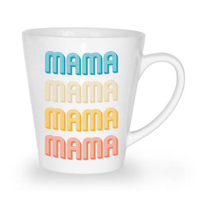 Kubek latte Na dzień matki Mama vintage
